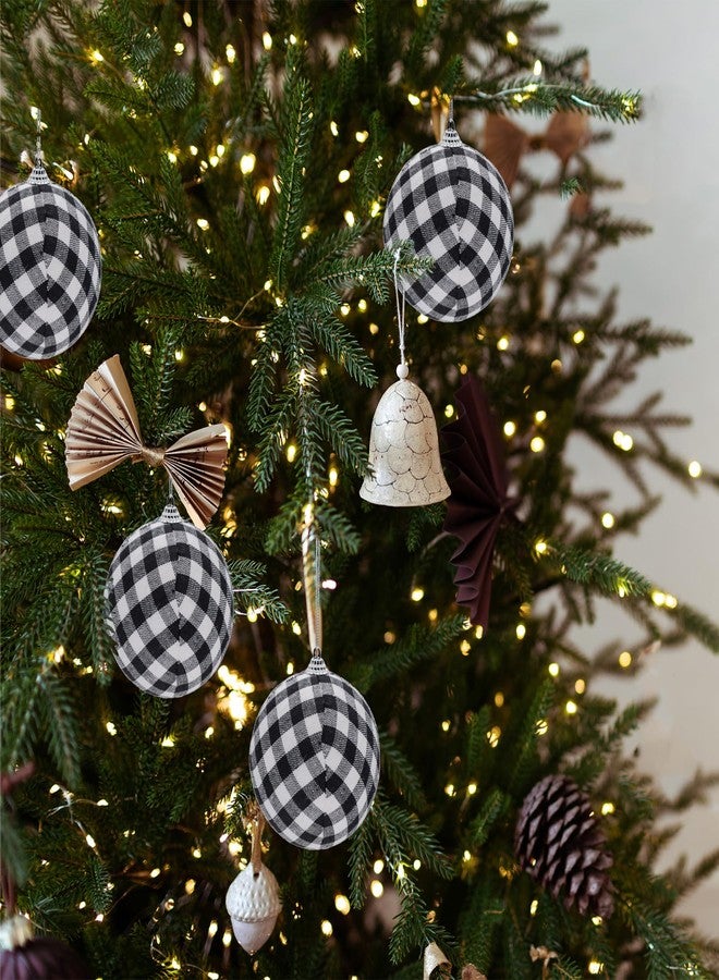 Phedrew 12pcs Christmas Ball Buffalo Plaid 2.4"/60mm Decorative Tree Hanging Ornaments for Party Holiday Decoration - Image 4